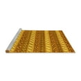 thumbnail image 2 of Ahgly Company Machine Washable Indoor Square Abstract Yellow Modern Area Rugs, 3' Square, 2 of 4