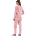 thumbnail image 5 of Women's Fuzzy Fleece Casual Pajamas Sets Long Sleeve Fleece Pullover and Pants Set 2 Piece Fluffy Loungewear Sleepwear, 5 of 5