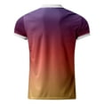 thumbnail image 5 of JLFKNG Summer Mens Cool T Shirt Summer Fashion Gradient Printed Shirts Oversized Casual Loose Fit Zipper Up Shirt Tops For Men Comfy Mens Clothes, 5 of 5