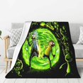 thumbnail image 3 of Manta de felpa suave y cómoda de Rick y Morty, manta de franela cálida y ligera para sofá cama de 50 x 40 pulgadas, 3 of 8