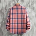 thumbnail image 4 of Miqool Flannel Plaid Shirt for Men Long Sleeve Button Down Collared Layering Casual Lightweight Jacket for Fall Winter, 4 of 7