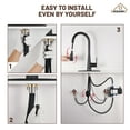 thumbnail image 2 of CASAINC Single Handle Kitchen Faucet with Pull Out Sprayer, Touchless Sensor, Deck Mounted, Matte Black, 2 of 4
