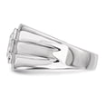 thumbnail image 2 of Auriga Fine Jewelry 925 Sterling Silver Cushion Cut CZ Wedding Ring Size 9 for Men, 2 of 5