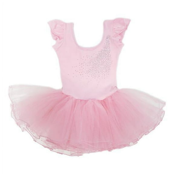 Wenchoice Pink Rhinestone-Accent Tutu Angel-Sleeve Dress - Toddler & Girls S(1-2Y)