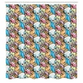 thumbnail image 2 of Ambesonne Alien Shower Curtain, Characters Space Journey Fun, 69"Wx70"L, Deep Sky Blue Multicolor, 2 of 4