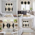 thumbnail image 6 of Black Beige Lake Kitchen Curtains Sets for Windows 24 Inch Length, Aesthetics Mysterious Abstract Rod Pocket Window Treatments Tier Curtains and Valances Set for Bedroom/Bathroom, 6 of 8
