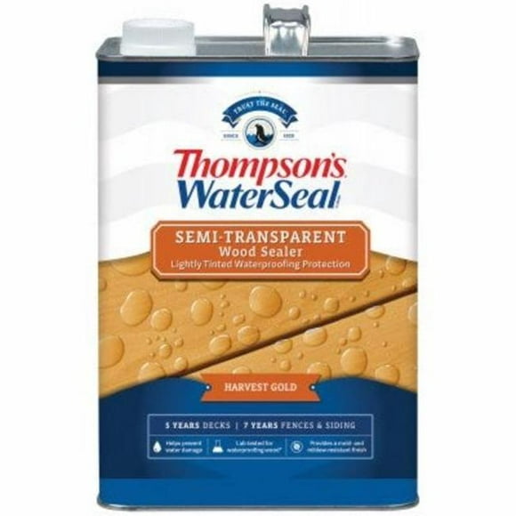 Thompsons Waterseal 1 gal Tache d'Imperméabilisation Semi-Transparente&44; Or de Récolte