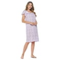thumbnail image 2 of Casual Nights Women's Short Sleeve Floral And Lace Nightgown, 2 of 5