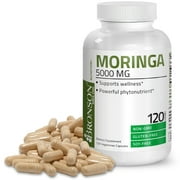 Bronson moringa oleifera powder capsules extra high potency energizing superfood antioxidant, 5000 mg, 120 capsules