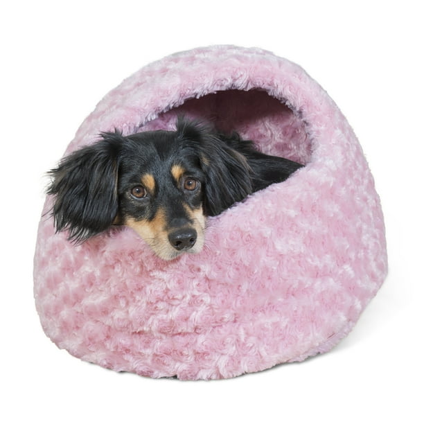 FurHaven Pet Hood Bed Ultra Plush Hood Pet Bed for Small Dogs & Cats
