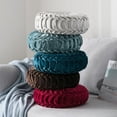 thumbnail image 4 of Velvet Pleated Round Pumpkin Pillow Couch Cushion Floor Pillow Home Decor New, 4 of 13