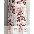 thumbnail image 3 of Red Botanical Sheer Curtains 84 Inch Length 2 Panels Set, Semi Transparent Voile Rod Pocket Curtains for Living Dining Room Bedroom Drapes Vintage Nature Flower Floral, 3 of 6