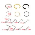 thumbnail image 5 of Lifetechs 14 Pcs/Set Mix Shape Rhinestone Unisex Nose Stud Stainless Steel Piercing Jewelry, 5 of 6