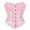 Pink, variant on BYHONG Festival Women Elegant Vintage Cap Sleeves Brocade Bustier Corset Top Black S