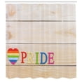 thumbnail image 3 of Ambesonne Pride Shower Curtain, Heart Sign Colorful Love, 69"Wx70"L, Multicolor, 3 of 3