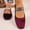 Wine, variant on YOUYEDIAN Flat Shoes for Women Spring Fall Dress Loafers Slip on Non Slip Casual Walking Shoes Business Closed Toe Orthopedic Shoes (Wine)