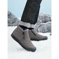 thumbnail image 6 of Gomelly Mens Snow Boots Plush Lining Warm Shoes Outdoor Winter Boot Zipper Ankle Booties Cold Weather Walking Gray 11, 6 of 9