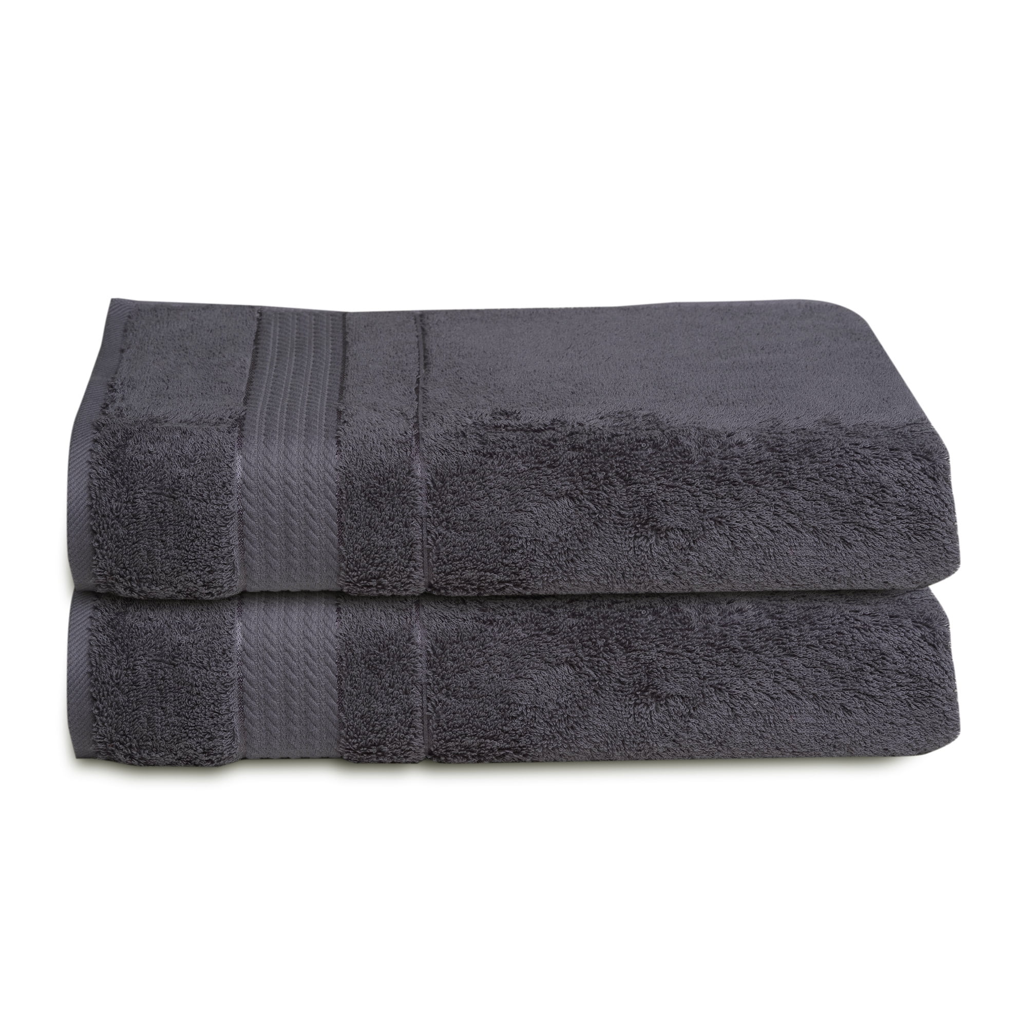 Dark Gray 2 Pc Bath Sheet, Quick Dry, Extra Absorbent, Melissa Linen Excellence Towel Collection