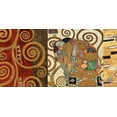 thumbnail image 2 of Klimt, Gustav 32x18 Gold Ornate Wood Framed with Double Matting Museum Art Print Titled - The Embrace-Gold, 2 of 4