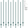 thumbnail image 6 of KFFKFF 7ft Metal T-Posts, Pack of 10, Durable Steel Stakes for Fencing in Gardens, Yards, Lawns, Farms, Outdoor Areas, Green, 6 of 9
