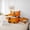 Orange A, variant on Homewish Kawaii Pumpkin Lantern 7-Piece King Bedding,Gothic Halloween Alphabet J Design King Bed in a Bag,Halloween Reversible