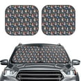 thumbnail image 2 of Naloa Garden Gnomes Print 2-Piece Windshield Sunshade,Foldable Car Front Window Sun Shades,for Most Sedans SUV Truck-, 2 of 6