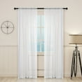 thumbnail image 2 of 2 Panels Transparent White Curtains,Translucent Gauze Light Filtering Solid Lightweight Sheer Curtian for livingroom Bedroom Decor, 2 of 9