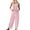 Pink, variant on Stylish Casual Overalls Jumpsuit With Pockets Plus Size Denim Romper For Everyday Wear Comfortable Soft Stretch Fabric Straight Leg Pant