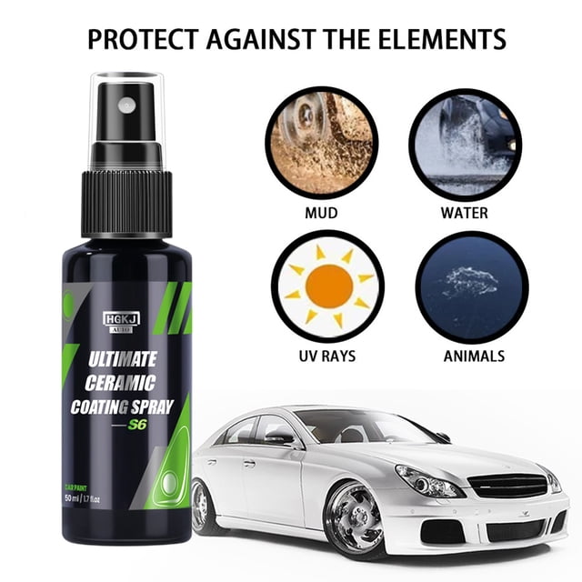 Nano Revestimiento De Cerámica Para Automóviles Nano 50/100ML Recubrimiento líquido No tóxico Cuidado de la pintura del automóvil en aerosol (50 ml) Ndcxsfigh Accesorios para autos y motos