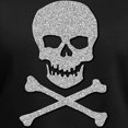 thumbnail image 3 of CafePress - Silver Glitter Skull & Crossbones Women's V Neck T Shirt - Women's V-Neck Dark T-Shirt, 3 of 4