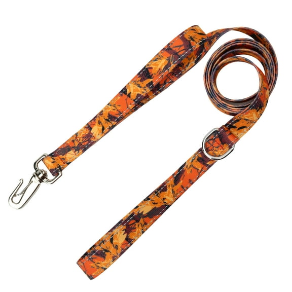 Country Brook Petz® 5/8 Inch Orange Sunset Camo Deluxe Reflective Dog Leash, 6 Foot