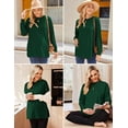 thumbnail image 4 of Ekouaer Women’s Maternity Shirts Long Sleeve Split Side Pregnancy Tee Top Tunic Blouse Casual Mama Clothes, 4 of 6