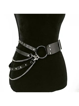 Star Eye Rivet Goth Style Double Pin Buckle Waistband