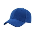 thumbnail image 3 of Solid Corduroy 100% Cotton Vintage Unisex Baseball Adjustable Polo Trucker Cap Hat Featuring Classic 6-Panel Royal Blue, 3 of 4