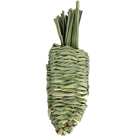 Rabbit Teeth Grinding Toys Natural Grass Handmade Weaving Small Animal Chew Toy Rabbit Bird Parrot Hamster Water Plants