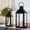 Black, variant on Set of 2 Decorative Candle Lanterns 17.5"&13.5" H Metal Candle Holders for Indoor Outdoor Decor Paritie Wedding Ramadan