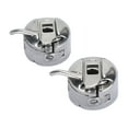 thumbnail image 1 of Sewing Machine Bobbin Shell,  2pcs Stainless Steel Bobbin Case Prevent Thread Tangling Universal  for Home Sewing Machine, 1 of 7