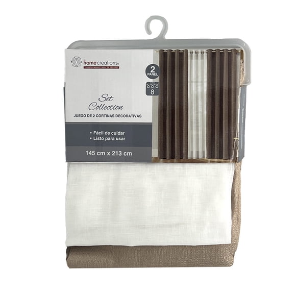 Set Cortina Deco Homecreations Beige