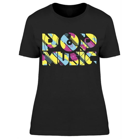The Cool Pop Music T-Shirt Women -Image by Shutterstock Women T-Shirt, Female 3X-Large