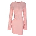 thumbnail image 3 of JINMGG 2024 Summer Clearance Dresses under $10.00 Women's Fashion Casual Long Sleeves Pagoda Sleeve Tie Hollow-out Wrap The Buttocks Dress, 3 of 8