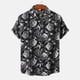 thumbnail image 4 of Camisa hawaiana de verano para playa para hombre, camisas con estampado 3D de flores y hojas, cuello de solapa, manga corta, blusa con botones, ropa para hombre, 4 of 5