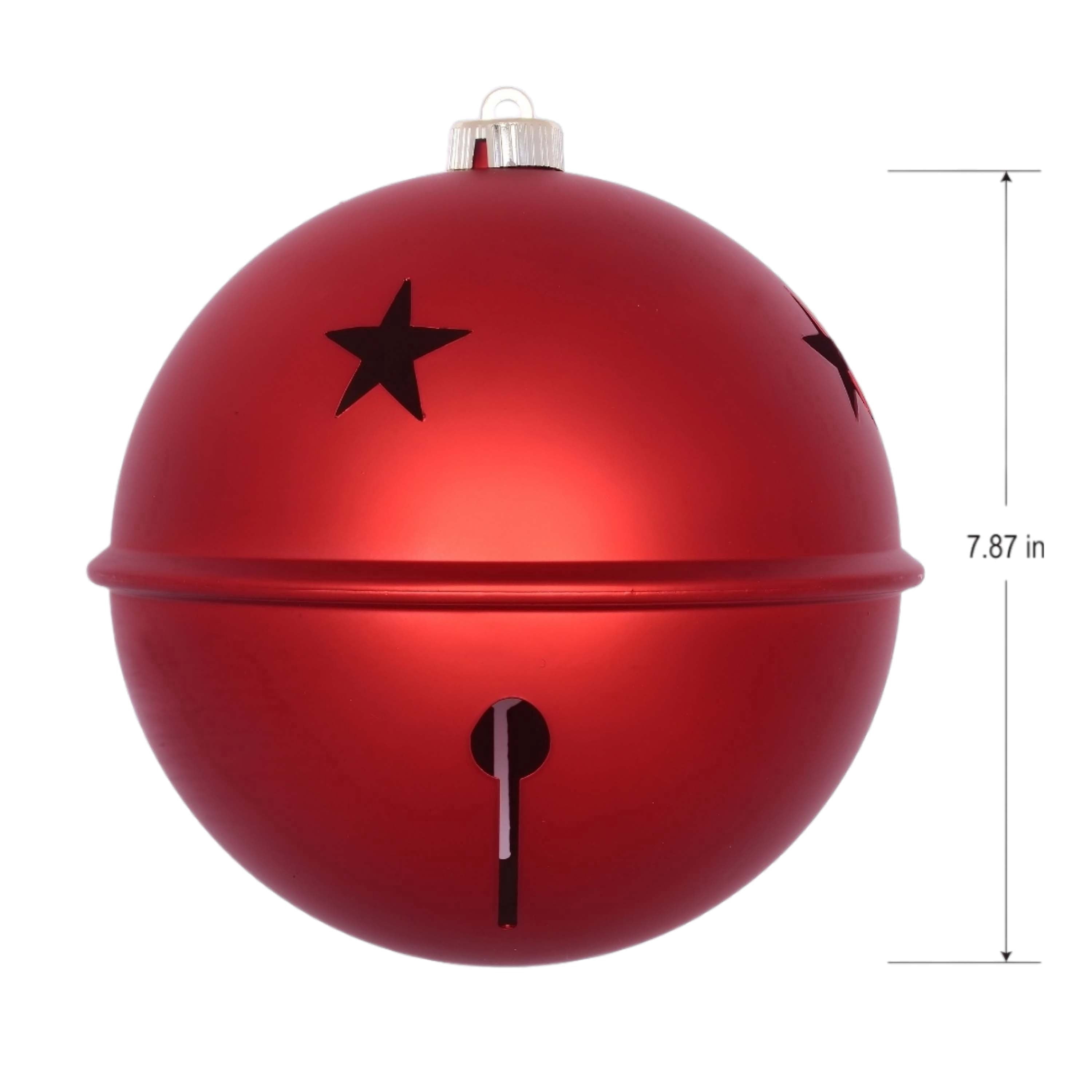 2-Count Red Jumbo Bell Shatterproof Christmas Ornaments, 8", by Holiday Time