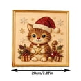 thumbnail image 3 of Christmas Pearl Diamond Art Kit for Adults 5D Sparkling Raised Bead Painting Set on Framed Canvas Complete DIY Craft with Cat Patterns Holiday Home Wall Decor Gift for Beginners, 3 of 7