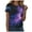 Blue, variant on WNEGSTG Blue Oversized Tshirts for Women, Women's Spring Summer Round Neck Incredible Starry Print Loose Casual Short Sleeved Top