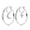 No.1, variant on Original 925 Sterling Silver Elliptical Double Ring Hoop Earrings 5A Zircon for Women Jewelry Making