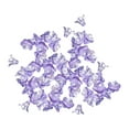 thumbnail image 1 of 100 cuentas de flores para hacer joyas, pulseras, manualidades, regalo para mujer, dijes de flores, adornos hechos a mano, collares, cuentas florales. Púrpura, 1 of 8