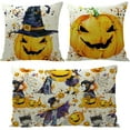 thumbnail image 5 of Yidarton Halloween Pillow Case Car Sofa Flax Pillowcase Cartoon Letter Pumpkin Printing Pattern Cushion Cover, 5 of 7