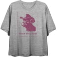 thumbnail image 4 of Cowboy Pig "Piggin' Back Rides" Adult Heather Gray Crew Neck Short Sleeve Top-Medium, 4 of 6