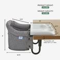 thumbnail image 2 of Chaise de table confortable Evolur Clamp On, grise, 2 of 6