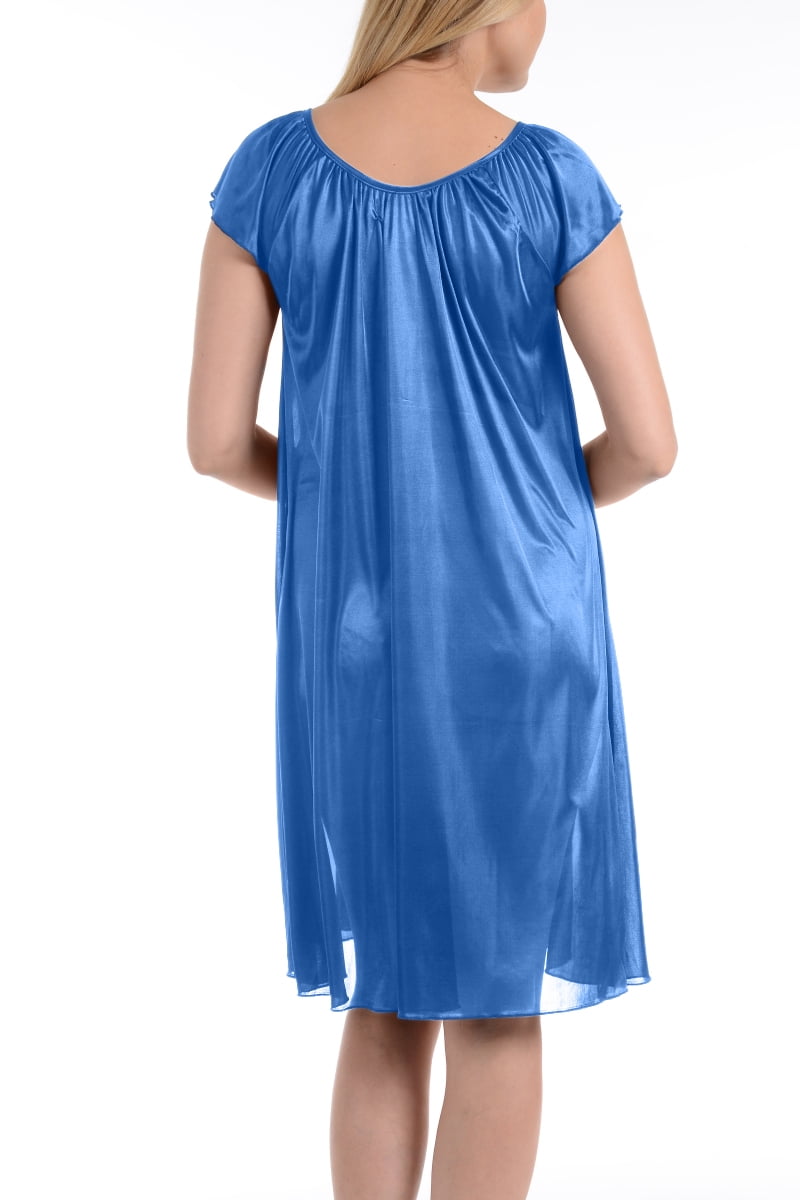 Satin Ladies Blue Night Gown, Packaging Type: Packet at Rs 425